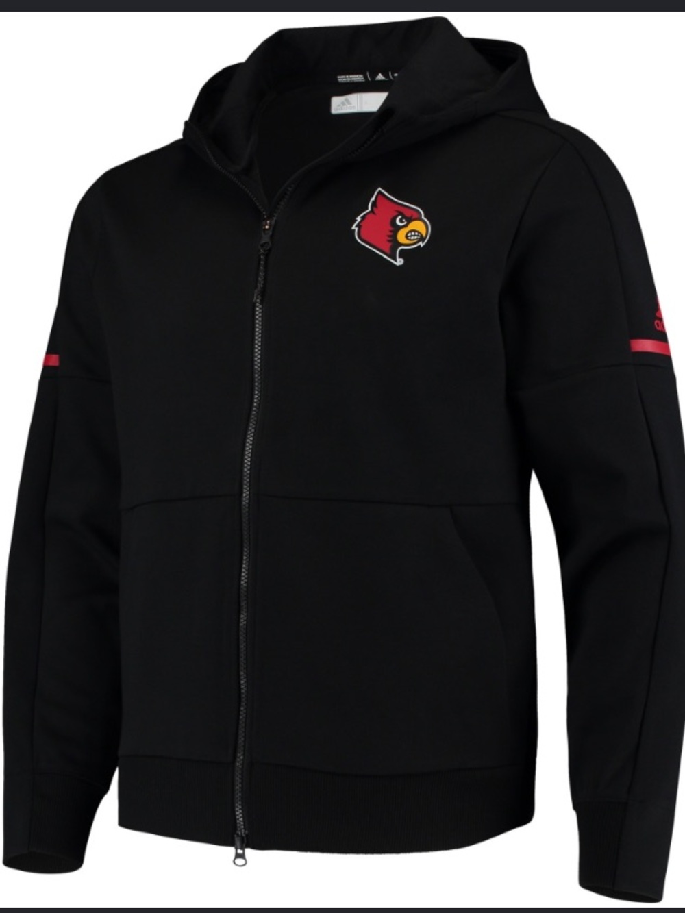 Adidas Louisville Cardinals full-zip hooded jacket